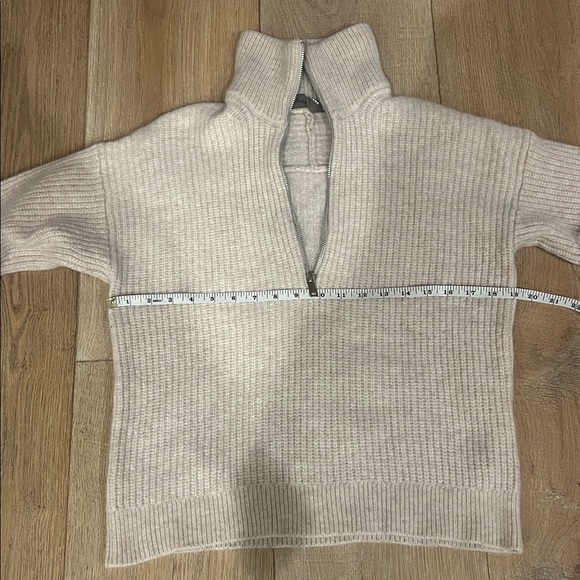 Everlane heathered oat THE HALF-ZIP SWEATER IN LUXE MERINO - Picture 5 of 6